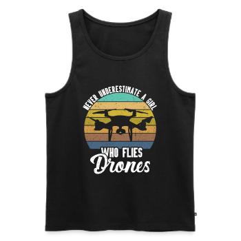 Drone - Men's Premium Organic Tank Top - black - Front - Michal (187cm)