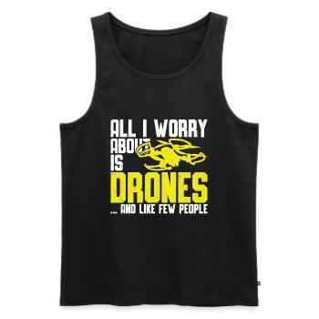 Drone - Men's Premium Organic Tank Top - black - Front - Michal (187cm)