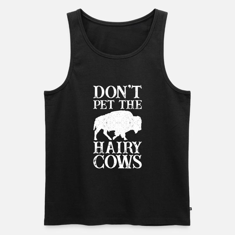 Bison - Männer Premium Bio Tank Top - Schwarz
