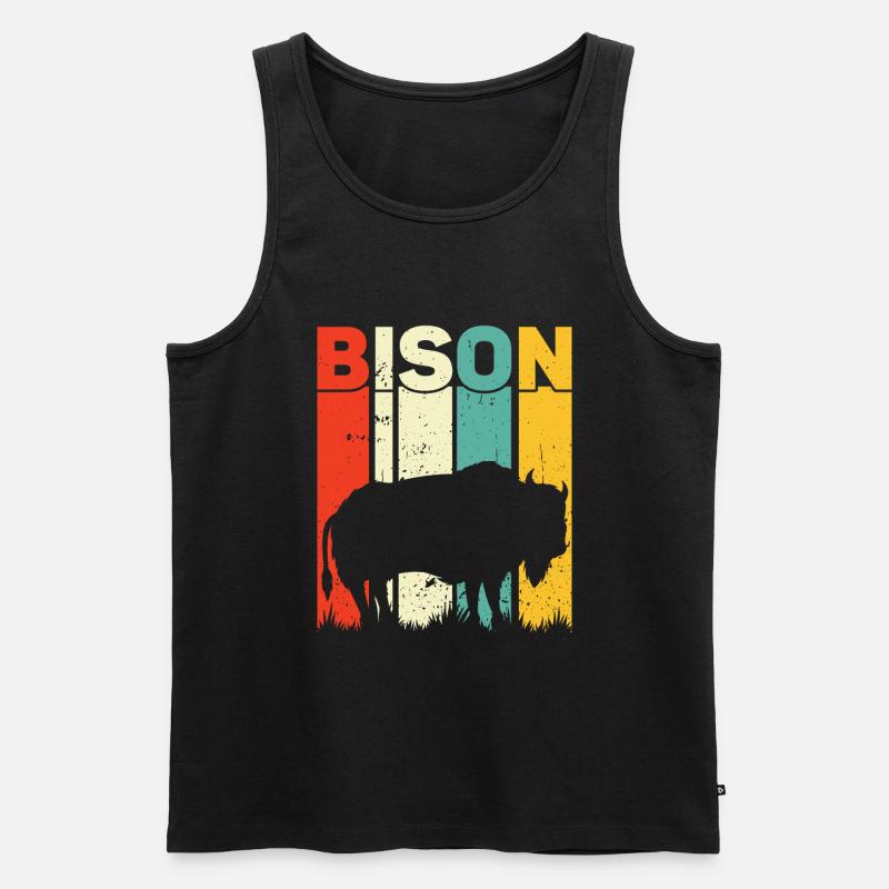 Bison - Männer Premium Bio Tank Top - Schwarz