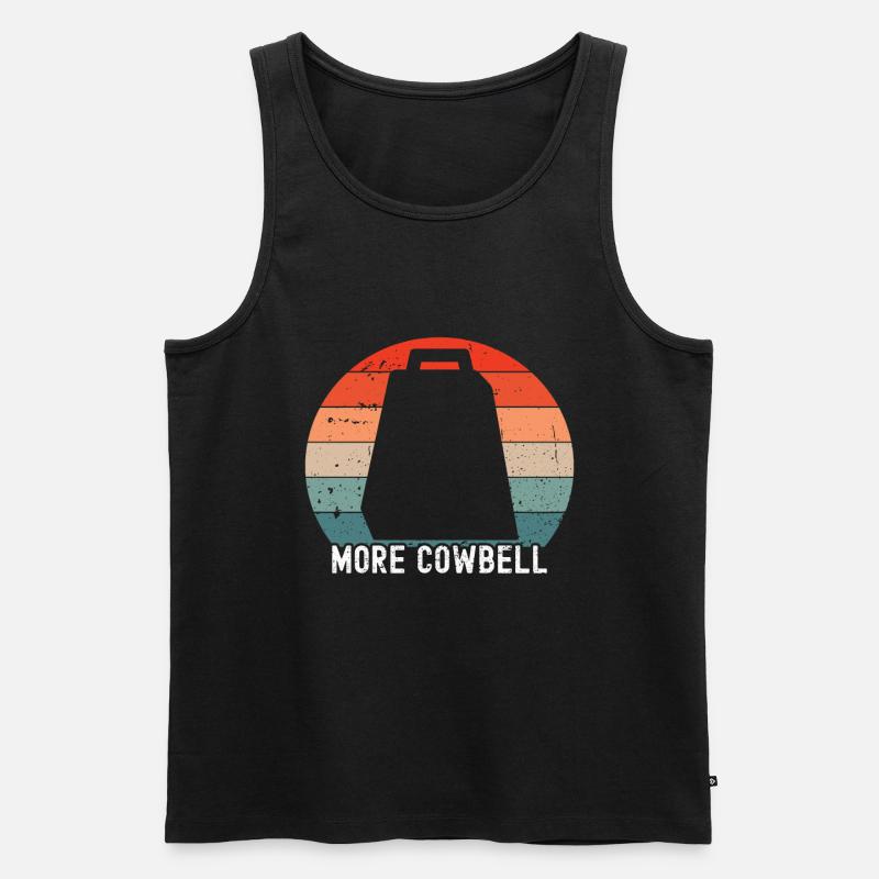 Kuhglocke - Männer Premium Bio Tank Top - Schwarz