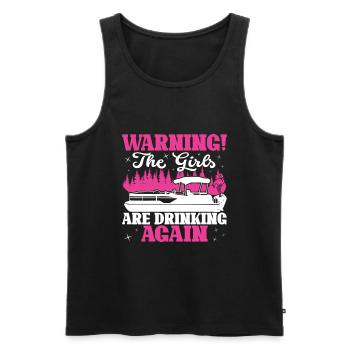 Pontoon Queen -Boat Pontoon -Women - Men's Premium Organic Tank Top - black - Front - Michal (187cm)