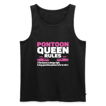 Pontoon Queen -Boat Pontoon -Women - Men's Premium Organic Tank Top - black - Front - Michal (187cm)