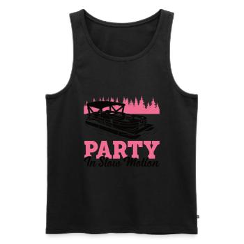 Pontoon Queen -Boat Pontoon -Women - Men's Premium Organic Tank Top - black - Front - Michal (187cm)