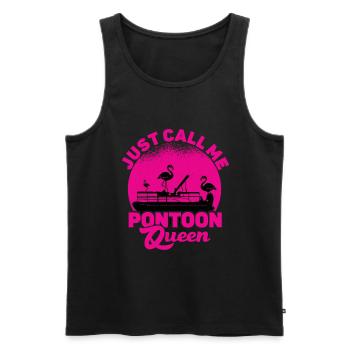 Pontoon Queen -Boat Pontoon -Women - Men's Premium Organic Tank Top - black - Front - Michal (187cm)