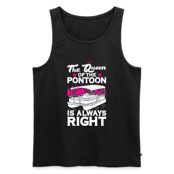 Pontoon Queen -Boat Pontoon -Women - Men's Premium Organic Tank Top - black - Front - Michal (187cm)