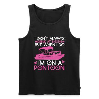Pontoon Queen -Boat Pontoon -Women - Men's Premium Organic Tank Top - black - Front - Michal (187cm)