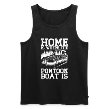 Pontoon Queen -Boat Pontoon -Women - Men's Premium Organic Tank Top - black - Front - Michal (187cm)