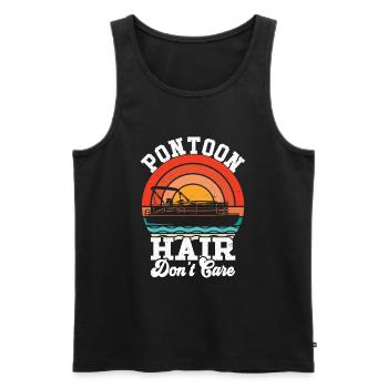 Pontoon Queen Boat Pontoon Women - Men's Premium Organic Tank Top - black - Front - Michal (187cm)