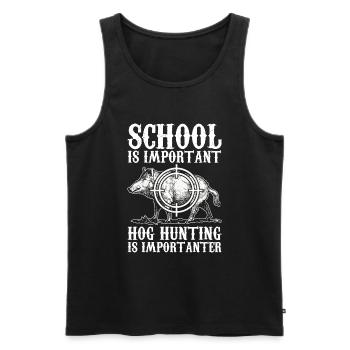 Pig Hunting Hunter Pig Hunting - Men's Premium Organic Tank Top - black - Front - AI Model Male 178 light (178cm)