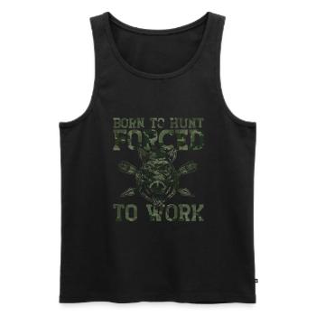 Pig Hunting Hunter Pig Hunting - Men's Premium Organic Tank Top - black - Front - AI Model Male 178 light (178cm)
