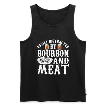 Bourbon-Smoker-Grillwhisky - Männer Premium Bio Tank Top - Schwarz - Vorne - AI Model Male 178 light (178cm)