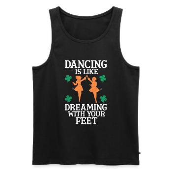 Irish Dance St. Patrick's Dance - Men's Premium Organic Tank Top - black - Front - Michal (187cm)