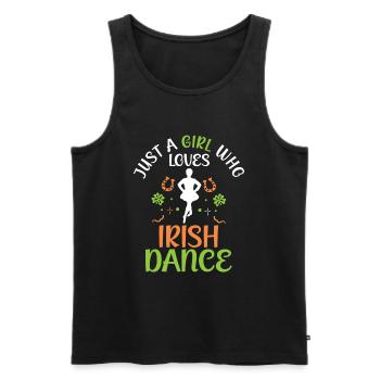 Irish Dance St. Patrick's Dance - Men's Premium Organic Tank Top - black - Front - AI Model Male 178 light (178cm)