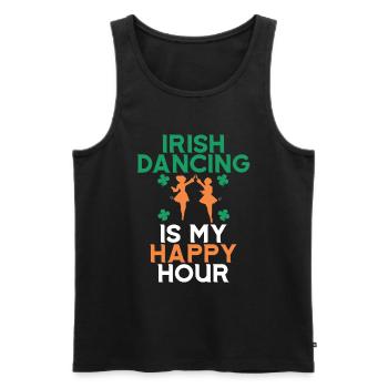 Irish Dance St. Patrick's Dance - Men's Premium Organic Tank Top - black - Front - AI Model Male 178 light (178cm)