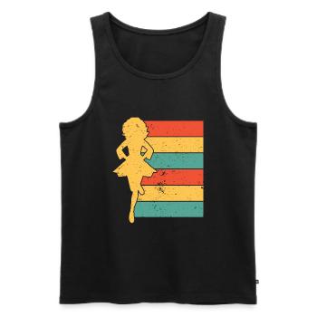 Irish Dance St. Patrick's Dance - Men's Premium Organic Tank Top - black - Front - AI Model Male 178 light (178cm)
