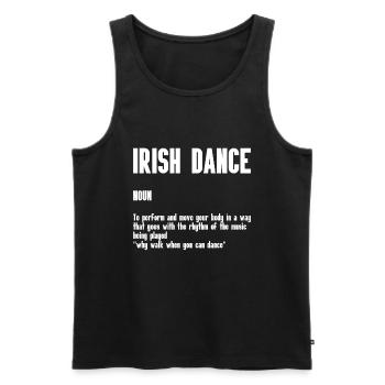 Irish Dance St. Patrick's Dance - Men's Premium Organic Tank Top - black - Front - AI Model Male 178 light (178cm)