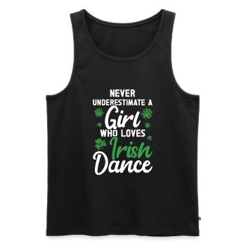 Irish Dance St. Patrick's Dance - Men's Premium Organic Tank Top - black - Front - AI Model Male 178 light (178cm)