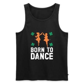 Irish Dance St. Patrick's Dance - Men's Premium Organic Tank Top - black - Front - AI Model Male 178 light (178cm)