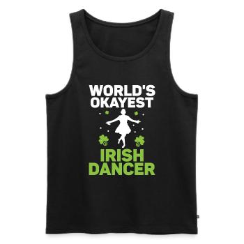 Irish Dance St. Patrick's Dance - Men's Premium Organic Tank Top - black - Front - AI Model Male 178 light (178cm)