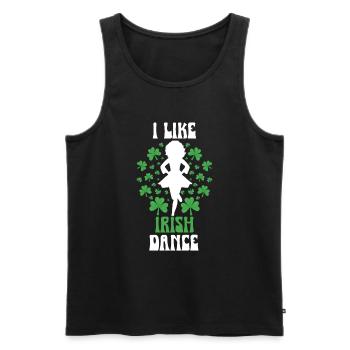 Irish Dance St. Patrick's Dance - Men's Premium Organic Tank Top - black - Front - AI Model Male 178 light (178cm)