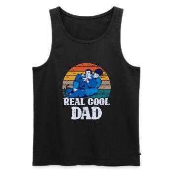 Jiu Jitsu Dad Gi Jiu - Men's Premium Organic Tank Top - black - Front - AI Model Male 178 light (178cm)