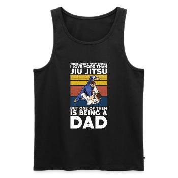 Jiu Jitsu Dad Gi Jiu - Men's Premium Organic Tank Top - black - Front - AI Model Male 178 light (178cm)