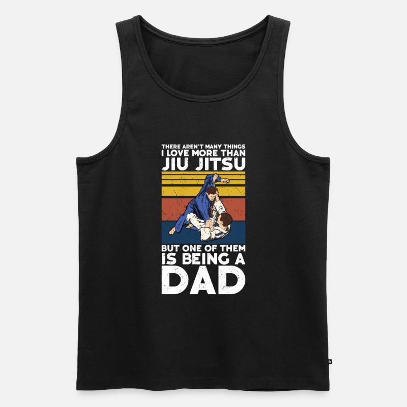 Jiu Jitsu Dad Gi Jiu - Männer Premium Bio Tank Top - Schwarz