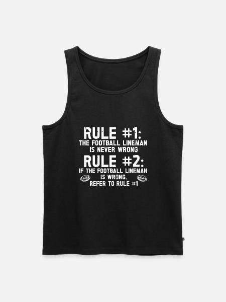 Lineman Football Player Offensive Defense - Men's Premium Organic Tank Top - black