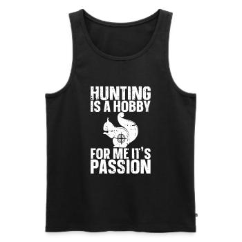 Squirrel hunting - Men's Premium Organic Tank Top - black - Front - Michal (187cm)