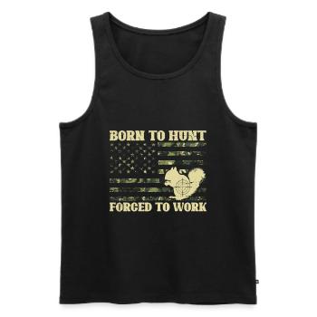 Squirrel hunting - Men's Premium Organic Tank Top - black - Front - Michal (187cm)