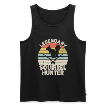 Squirrel hunting - Men's Premium Organic Tank Top - black - Front - Michal (187cm)