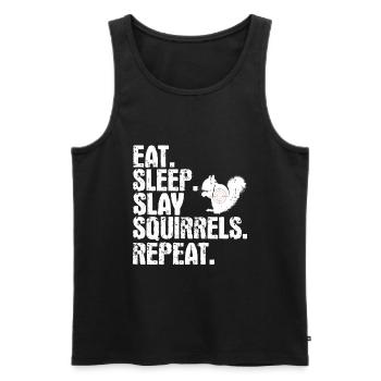 Squirrel hunting - Men's Premium Organic Tank Top - black - Front - Michal (187cm)