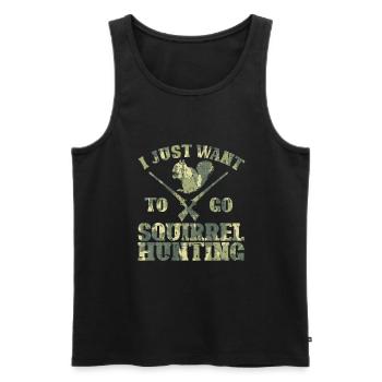 Squirrel hunting - Men's Premium Organic Tank Top - black - Front - Michal (187cm)