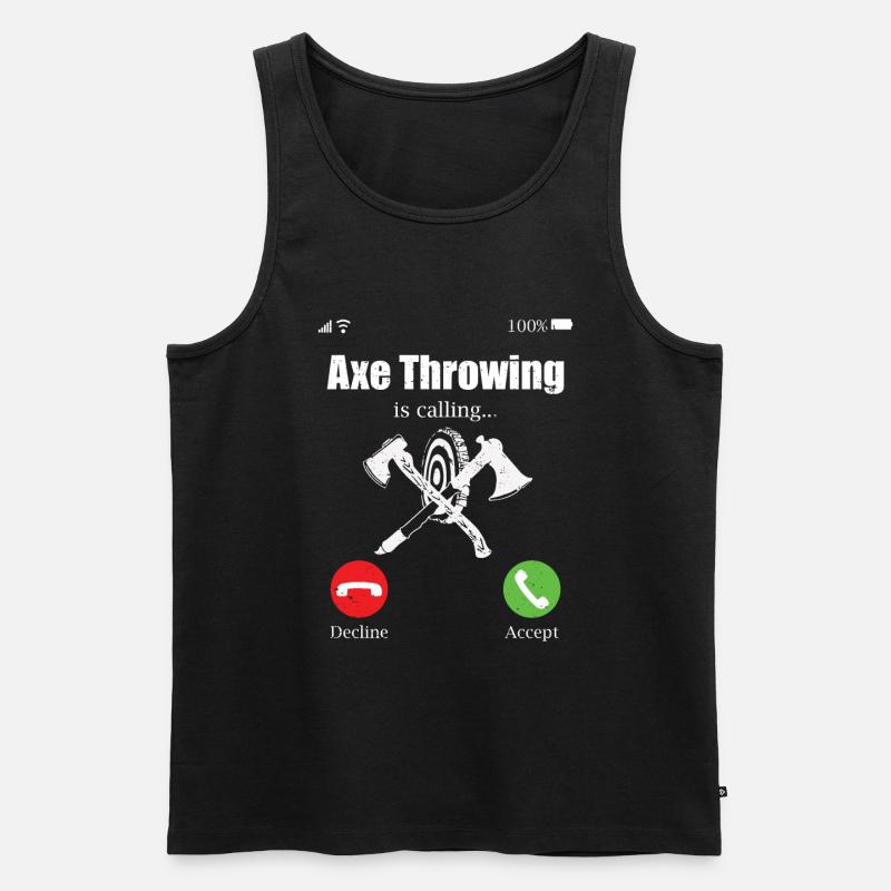 Axe Throw Axe Throwing Game - Men's Premium Organic Tank Top - black