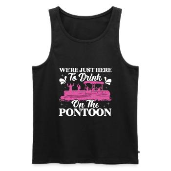 Pontoon Queen -Boat Pontoon -Women - Men's Premium Organic Tank Top - black - Front - Michal (187cm)