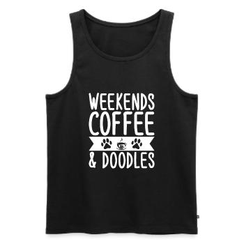 Golden Doodle Hundeliebhaber - Männer Premium Bio Tank Top - Schwarz - Vorne - AI Model Male 178 light (178cm)