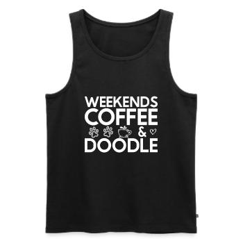 Golden Doodle Hundeliebhaber - Männer Premium Bio Tank Top - Schwarz - Vorne - AI Model Male 178 light (178cm)