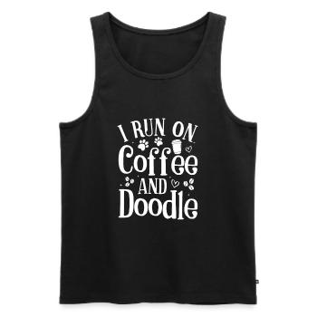 Golden Doodle Hundeliebhaber - Männer Premium Bio Tank Top - Schwarz - Vorne - AI Model Male 178 light (178cm)