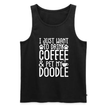 Golden Doodle Hundeliebhaber - Männer Premium Bio Tank Top - Schwarz - Vorne - AI Model Male 178 light (178cm)