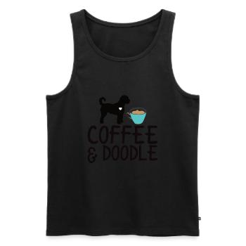 Golden Doodle Hundeliebhaber - Männer Premium Bio Tank Top - Schwarz - Vorne - AI Model Male 178 light (178cm)
