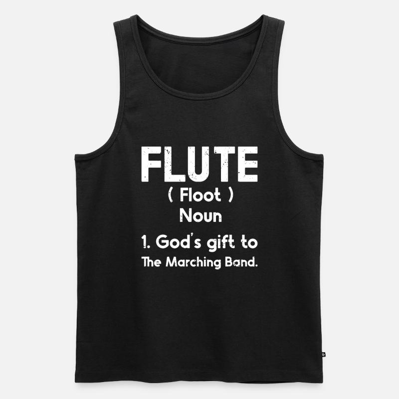 Flöte - Männer Premium Bio Tank Top - Schwarz