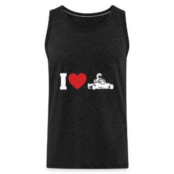 Geh Kart - Männer Premium Bio Tank Top - Anthrazit - Vorne - Alexander (188cm)