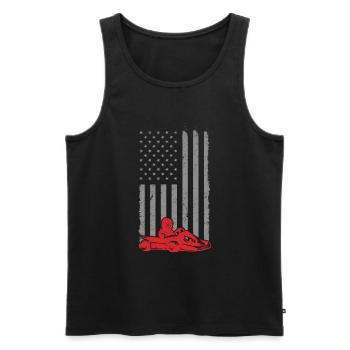 Geh Kart - Männer Premium Bio Tank Top - Schwarz - Vorne - AI Model Male 178 light (178cm)