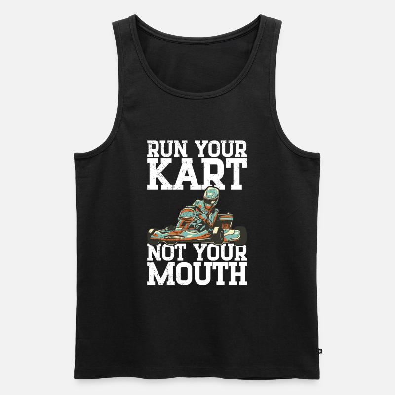 Geh Kart - Männer Premium Bio Tank Top - Schwarz