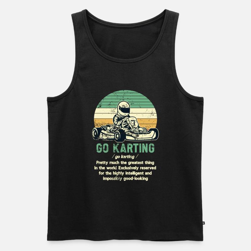 Geh Kart - Männer Premium Bio Tank Top - Schwarz