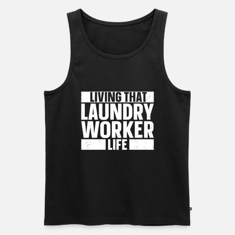 Wascharbeiter - Männer Premium Bio Tank Top - Schwarz