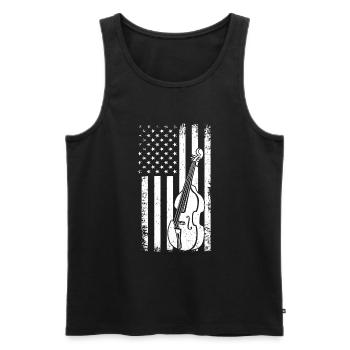 Cello -Musical instrument - Men's Premium Organic Tank Top - black - Front - Michal (187cm)