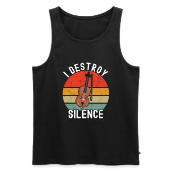 Cello -Musical instrument - Men's Premium Organic Tank Top - black - Front - Michal (187cm)