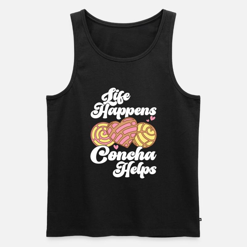 Conchas Pan Dulce Latina Spanisch - Männer Premium Bio Tank Top - Schwarz